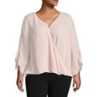 Bold Elements Cross Front Neck Blouse-plus