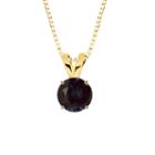 Lab-created Alexandrite 10k Yellow Gold Pendant Necklace