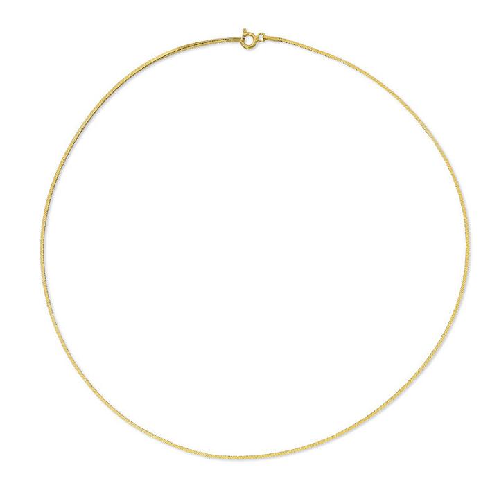 Made In Italy Solid Snake 16 Inch Chain Necklace