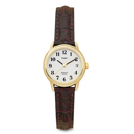 Timex Womens Leather Croco Strap Watch