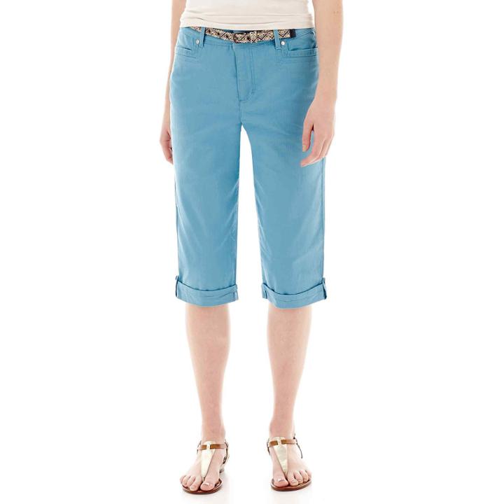 Gloria Vanderbilt Marnie Belted Cropped Pants