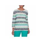 Alfred Dunner Montego Bay Long Sleeve Crew Neck Layered Sweaters