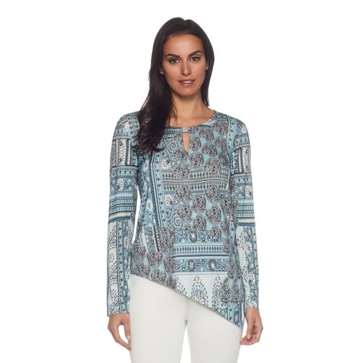 Skyes The Limit St. Mortiz Scarf Print Top- Plus