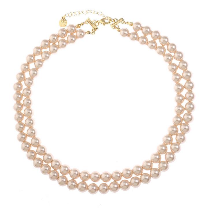 Monet Jewelry Womens Pink Simulated Pearls Collar Necklace