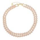 Monet Jewelry Womens Pink Simulated Pearls Collar Necklace