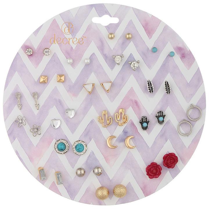 Decree Clear 10mm Stud Earrings