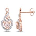 1/8 Ct. T.w. Pink Morganite 10k Gold Ear Pins