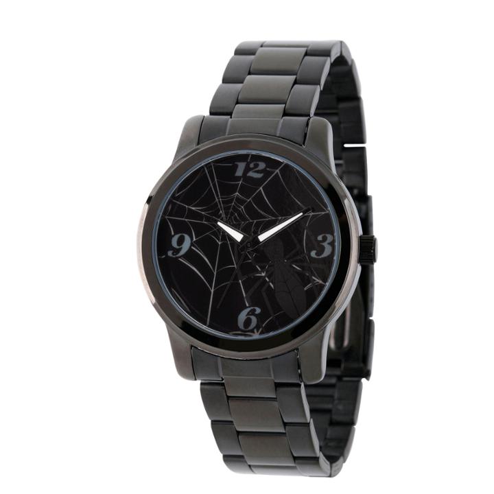 Spiderman Mens Black Strap Watch-wma000210