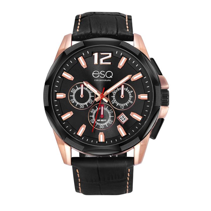 Esquire Esq Mens Black Strap Watch-37esq014001a