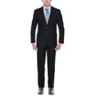 Verno Men's Dark Navy Classic Fit Italian Styled Sinle Breast Two Piece Suit