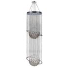 Saturn Collection 12 Light 2-tier Chrome Finish And Clear Crystal Galaxy Chandelier