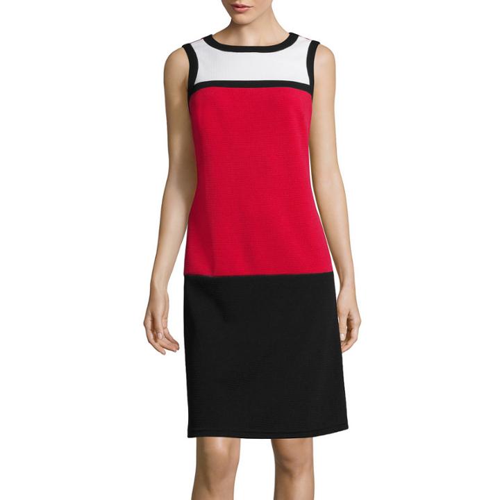 R & K Originals Sleeveless Colorblock Shift Dress
