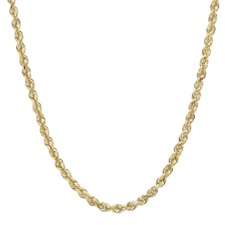 Infinite Gold&trade; 14k Yellow Gold 22 Glitter Hollow Rope Chain