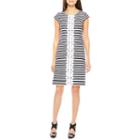 R & K Originals Short Sleeve Stripe Shift Dress