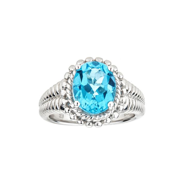 Limited Quantities! 3 Ct. T.w. Blue Topaz Sterling Silver Ring
