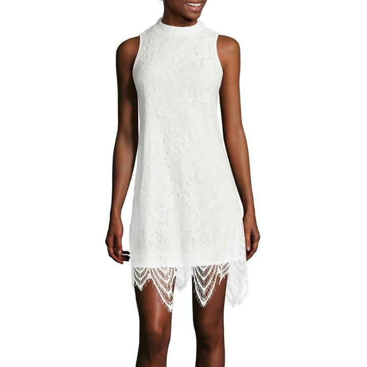 Fire Sleeveless Lace A-line Dress- Juniors