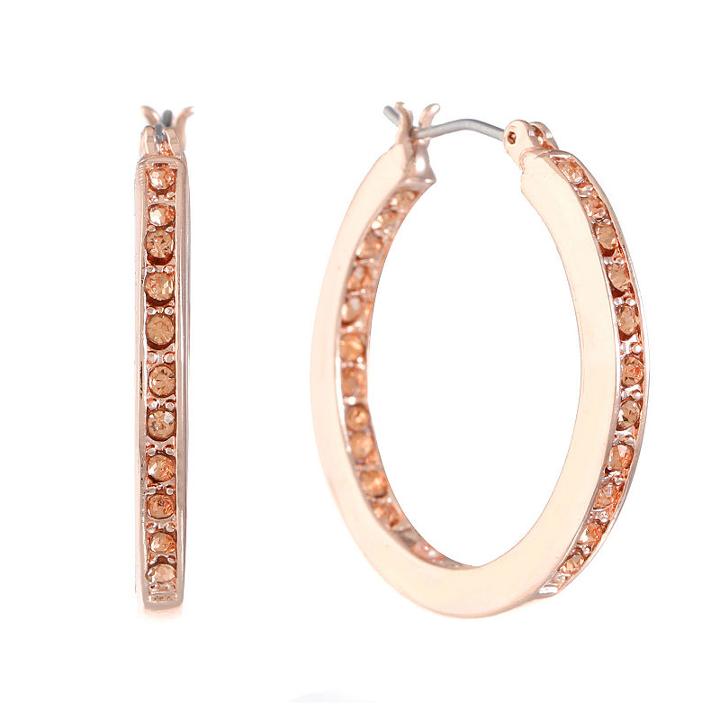 Monet Jewelry Orange 30mm Hoop Earrings