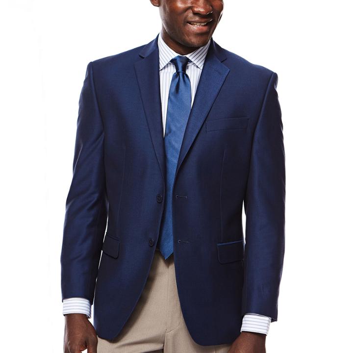 Collection By Michael Strahan Blue Texture Sport Coat - Classic Fit
