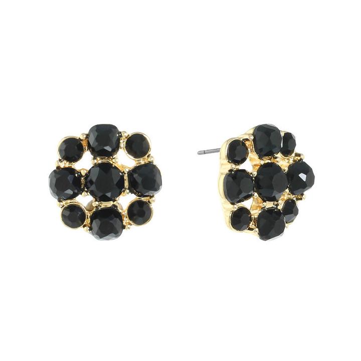 Monet Jewelry Black 18mm Stud Earrings