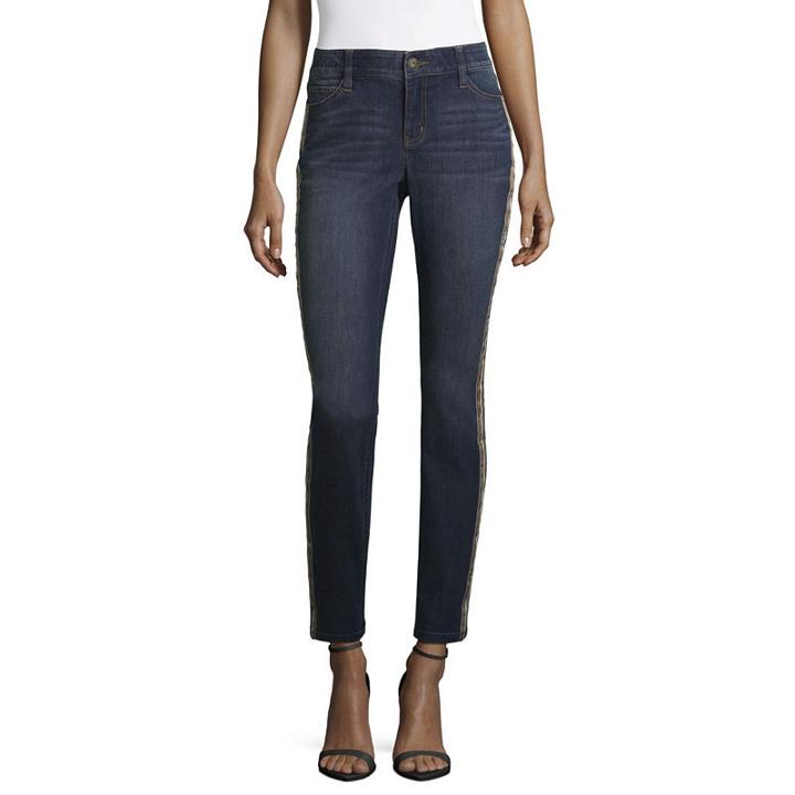 Liz Claiborne Tuxedo Stripe Flexi Fit Skinny Jean