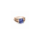 Le Vian Grand Sample Sale Blueberry Tanzanite 1/5 Ct.t.w. Vanilla Diamonds & 1/4 Ct. T.w. Chocolate Diamonds In14k Strawberry Gold