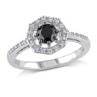 Womens 3/4 Ct. T.w. Diamond Black Engagement Ring