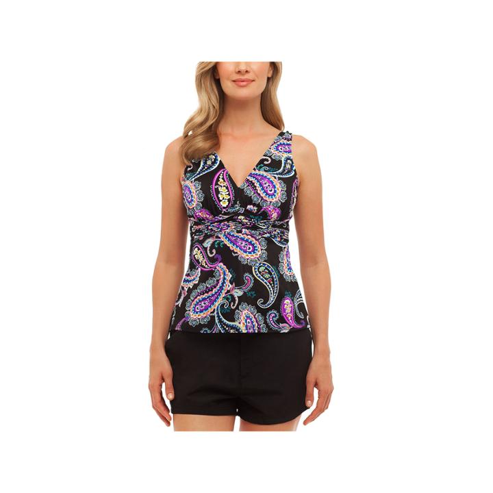 St. John's Bay Paisley Tankini Swimsuit Top