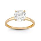Womens 2 Ct. T.w. Lab Created Round White Cubic Zirconia 10k Gold Engagement Ring