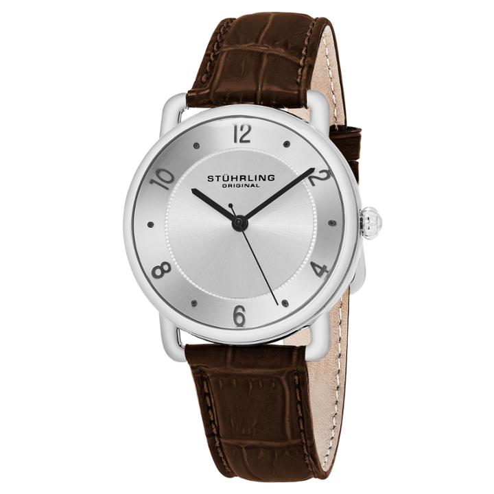 Stuhrling Mens Brown Strap Watch-sp16355