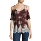 Self Esteem Short Sleeve V Neck Knit Blouse-juniors