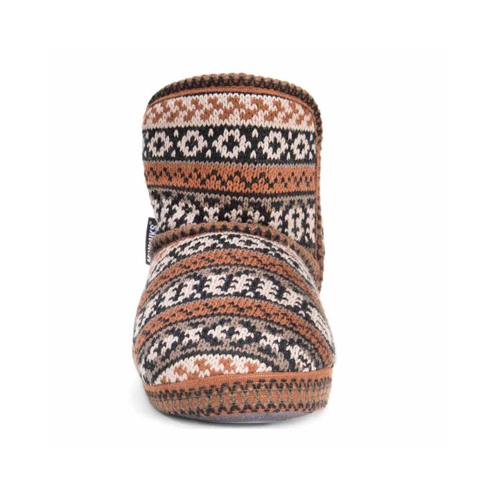 Muk Luks Short Knit Acrylic Bootie Slippers