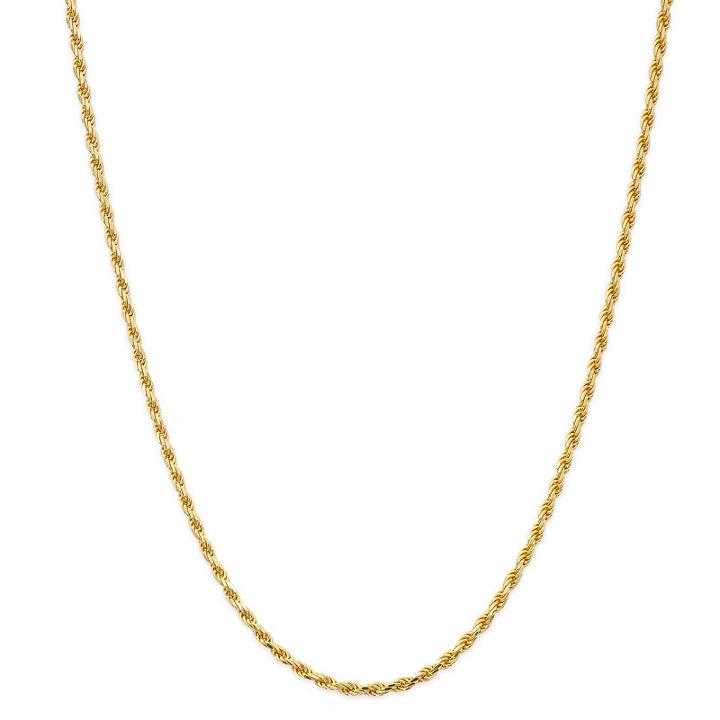 Made In Italy Solid Rope 24 Inch Chain Necklace