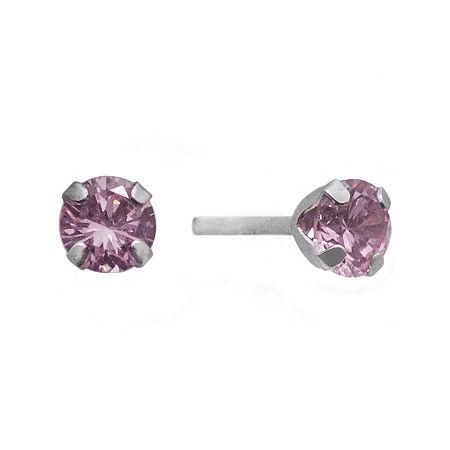 1/2 Ct. T.w. Color-enhanced Pink Diamond Stud Earrings