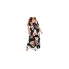 Fashion To Figure Remember Me Cold Shoulder Floral Maxi Dress - Plus