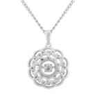Enchanted Disney Fine Jewelry Womens Diamond Accent Genuine White Diamond Brave Pendant Necklace
