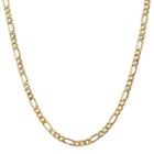14k Gold Semisolid Figaro 16 Inch Chain Necklace
