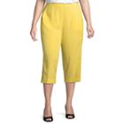 Alfred Dunner Still My Sunshine Classic Fit Capri- Plus