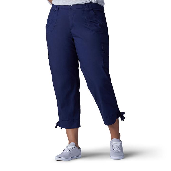 Lee Relaxed Nikki Poplin Cargo Crop-plus