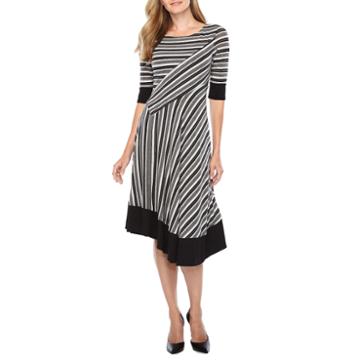 Rabbit Rabbit Rabbit Design Elbow Sleeve Fit & Flare Dress
