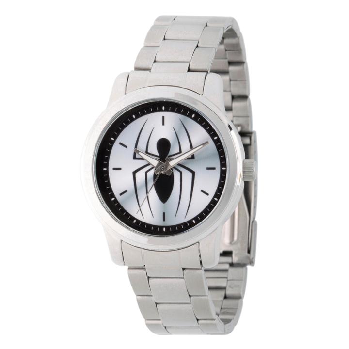 Spiderman Mens Silver Tone Strap Watch-wma000209