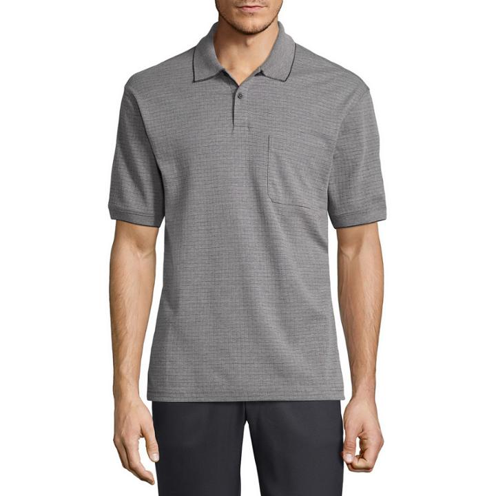 Haggar Short Sleeve Minibox Polo Shirt