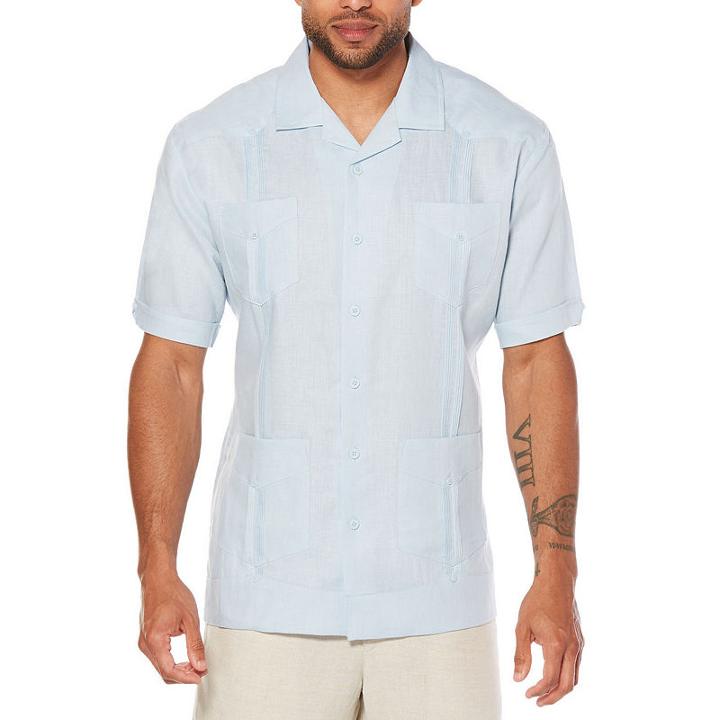 Cubavera 100% Linen Guayabera Short Sleeve 4 Pocket Guayabera