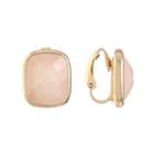 Liz Claiborne Pink Square Clip On Earrings