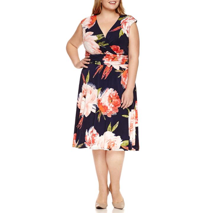Ronni Nicole Sleeveless Fit & Flare Dress-plus