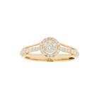 Womens 3/8 Ct. T.w. Round White Diamond 10k Gold Engagement Ring