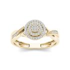 Womens 1/6 Ct. T.w. Round White Diamond 10k Gold Engagement Ring