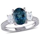 Womens Genuine Blue Topaz 14k Gold Engagement Ring