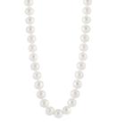 Splendid Pearls Womens 9mm White Cultured Freshwater Pearls 14k Gold Strand Necklace