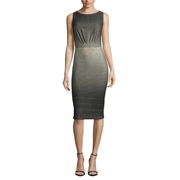 Weslee Rose Sleeveless Dots Bodycon Dress