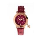 Bertha Womens Kaylee Mother-of-pearl Red Leather-band Watch With Datebthbr5405